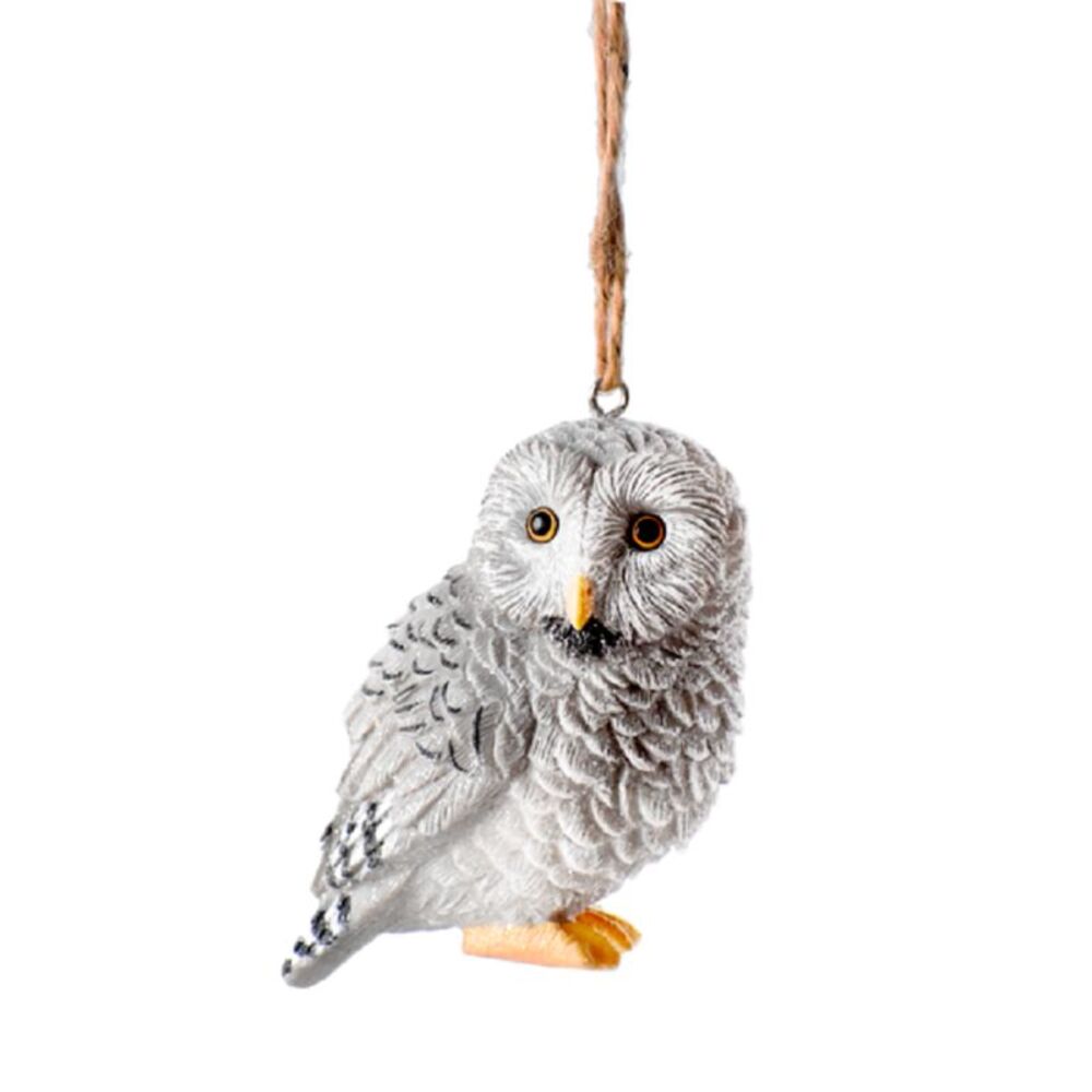 Winter Woodland Owls Christmas Holiday Ornaments Set of 3 - Picture 3 of 7